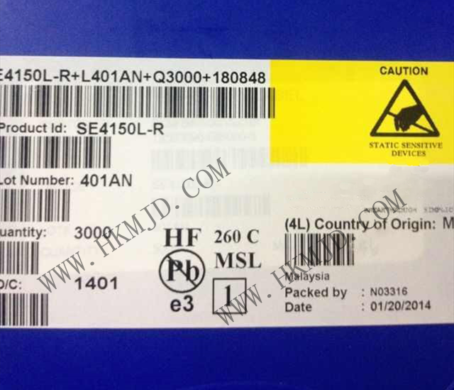 RF IC《SE4150L》 SiGe RF 接收器 GPS 1575.42MHz PCB，表面貼裝