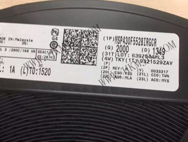 【TI 16位微控制器】MSP430F5528IRGCR：25MHz、128KB 閃存、8KB SRAM（MCU）