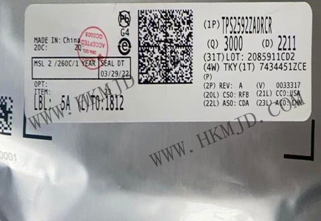 供應(yīng)原裝 TI eFuse IC，供應(yīng) TI TPS2592ZADRCR 電子保險(xiǎn)絲 IC